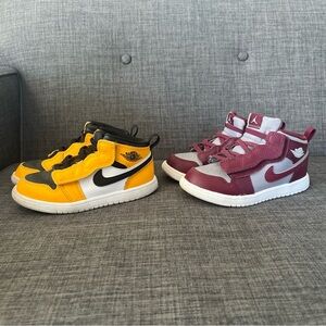 Jordan 1 Mid Sneakers 10C Toddler Nike- unisex x 2 shoes